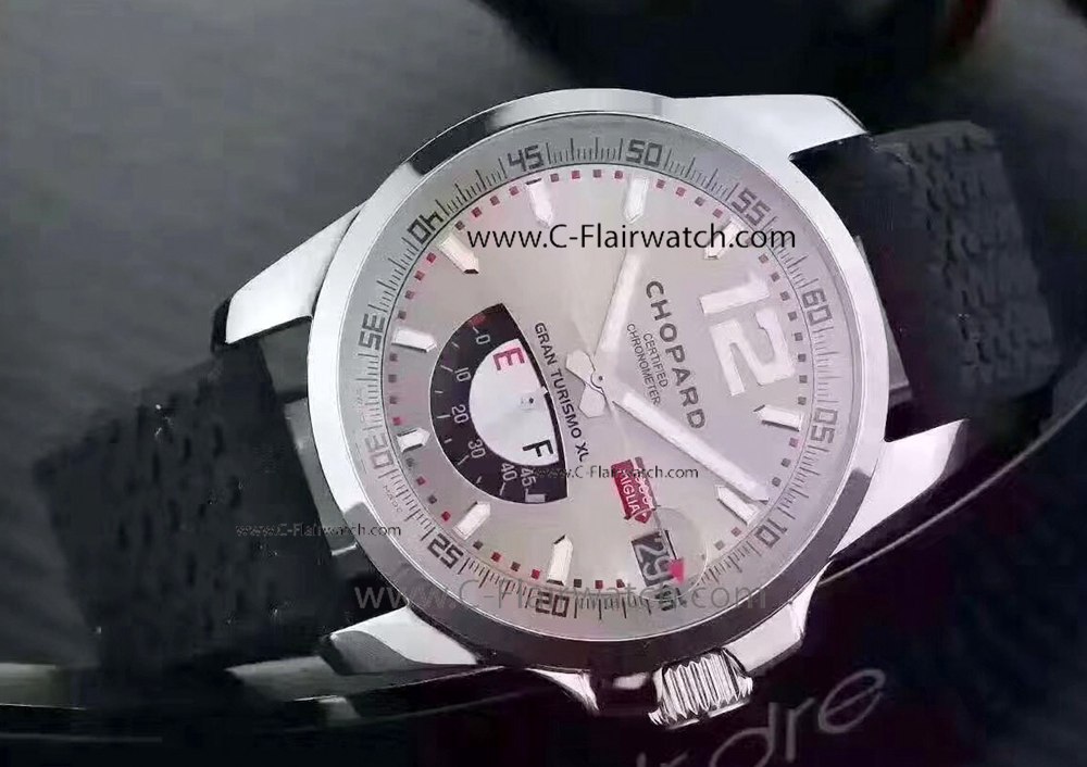 Replica Chopard GT XL Power Reserve Gray Watch Black Rubber Band